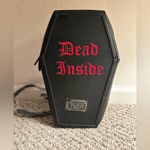 Black 'Dead Inside' Coffin Backpack by BlackCraft